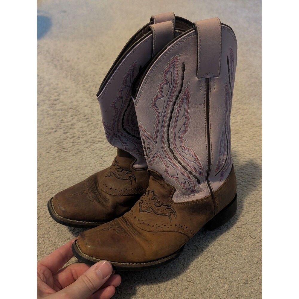 Justin Brands Boots pink and Brown leather - Kids Size 3D 2679Y